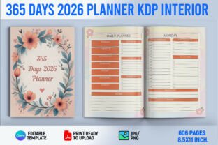 365 Days 2026 Planner | KDP Interiors Graphic by Book2Bees · Creative ...