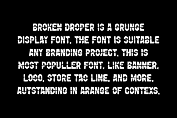 Broken Droper Font - Preview 3