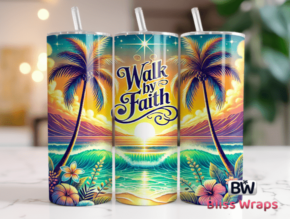Christian Walk by Faith Quotes Tumbler