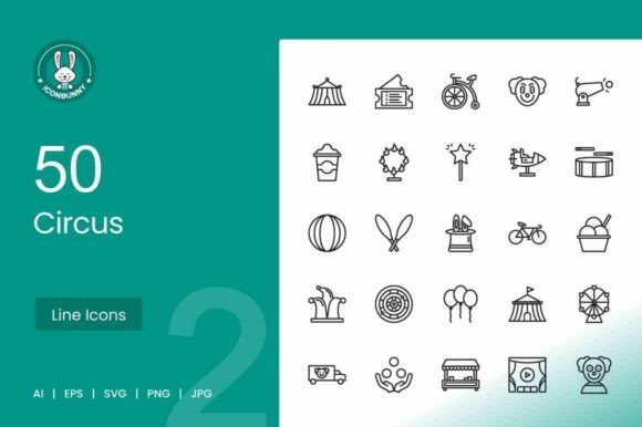 Circus Line Icons