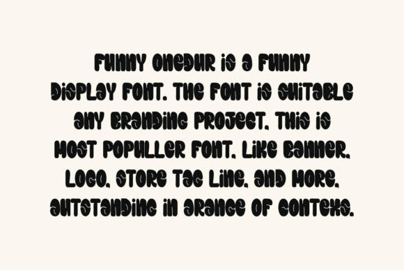 Funny Onedur Font - Preview 3