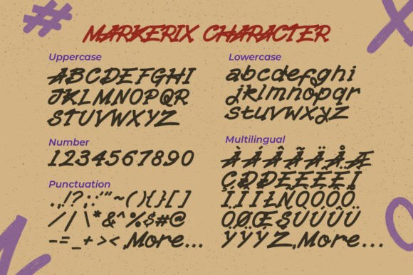 Markerix Font PNG with transparent background - Preview 1