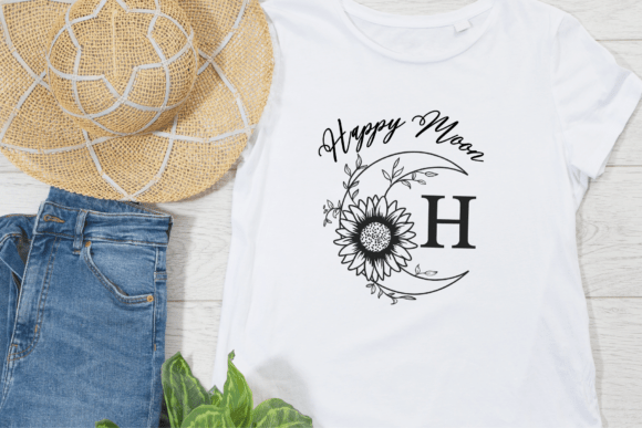Moon Sunflower Font PNG with transparent background - Preview 2