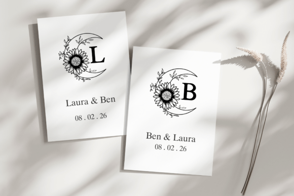 Moon Sunflower Font PNG with transparent background - Preview 3