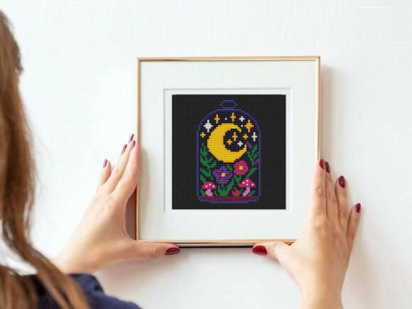 Moon in Magic Jar Cross Stitch PDF