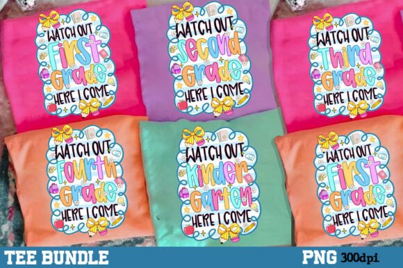 Preppy Back to School PNG Bundle, Grade