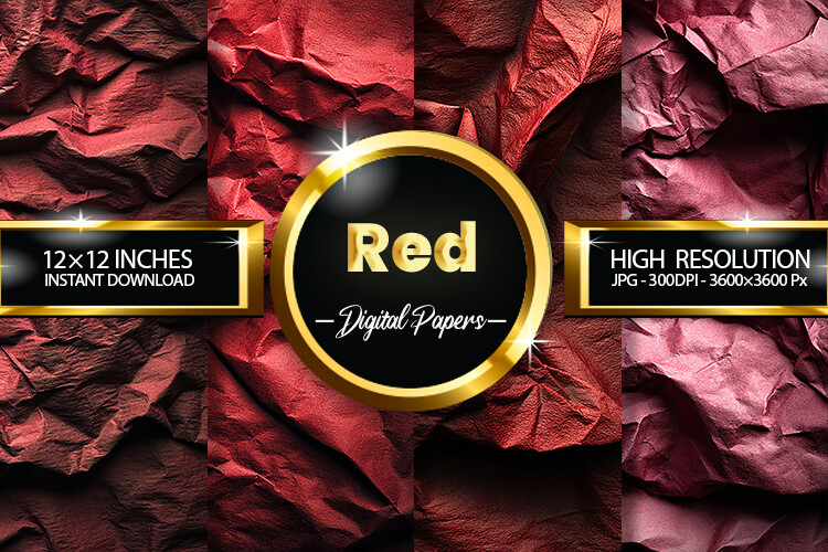 Red Digital Papers Graphic by Hurairagraphics · Creative Fabrica