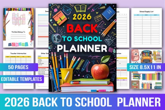 📘 2026 Back to School Planner - Digital