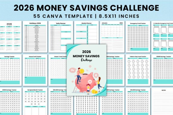 2026 Money Savings Challenge for Canva