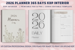 2026 Planner 365 Days KDP Interior Graphic by Interior Creative ...