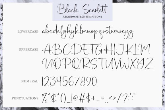 Black Scarlett Font - Preview 6