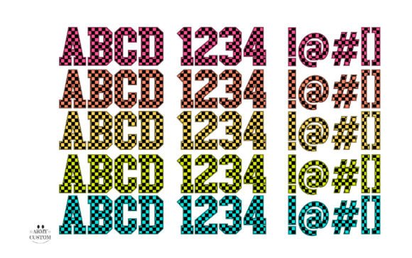 Checkered Back to School Bundle Font - Preview 4