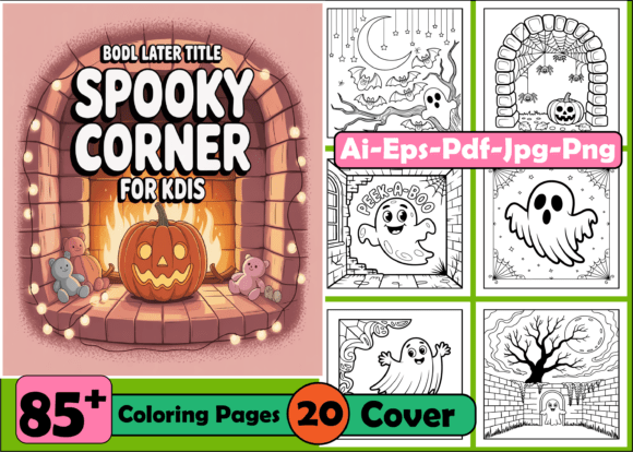 Cozy Spooky Corner Kids Coloring Pages