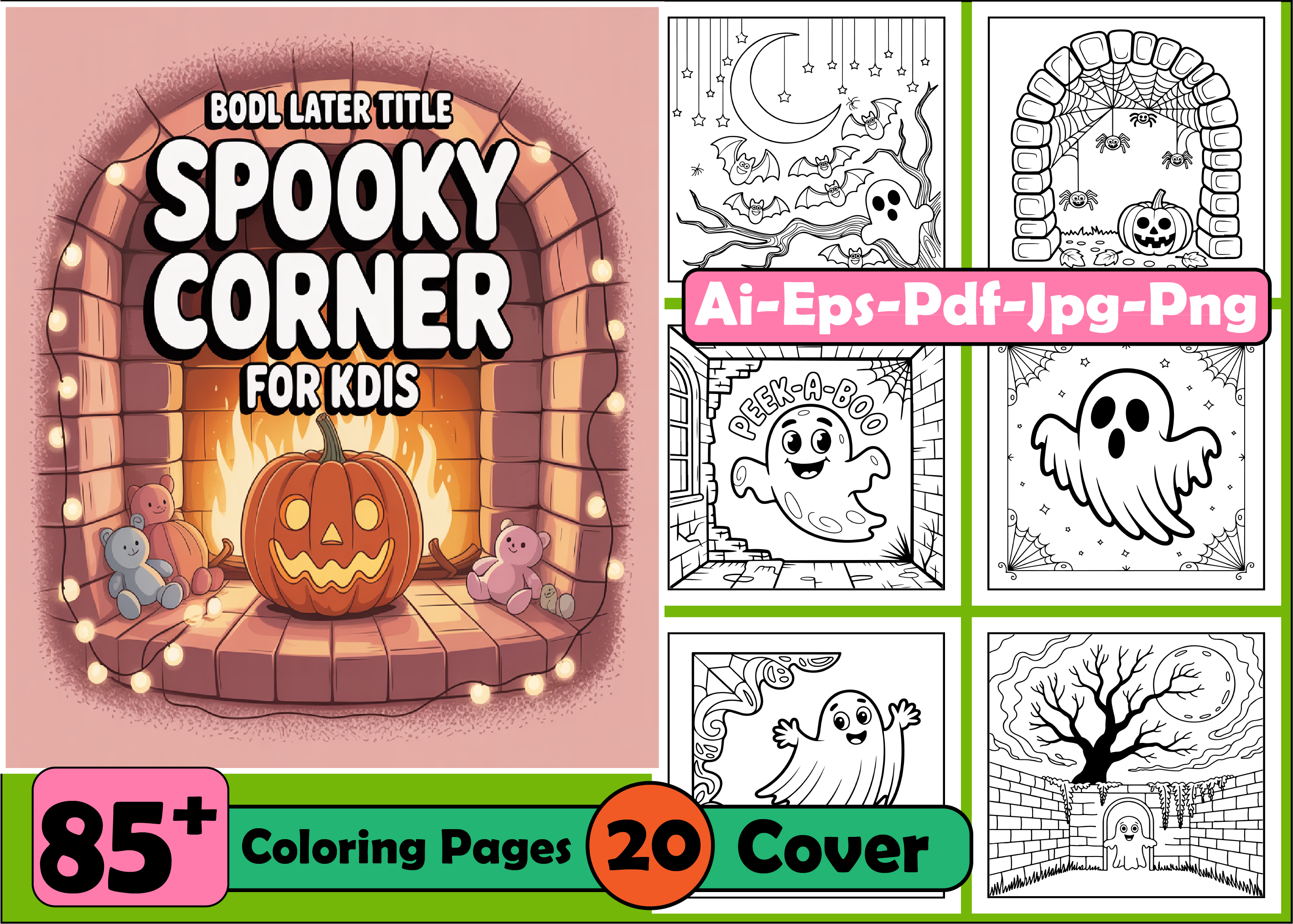 Cozy Spooky Corner Kids Coloring Pages