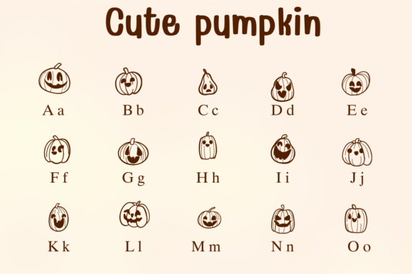 Cute Pumpkin Font - Preview 1