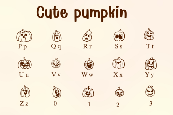 Cute Pumpkin Font - Preview 2