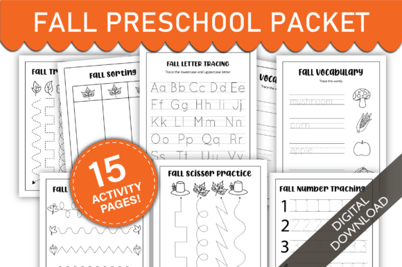 Educational Fall Preschool Packet