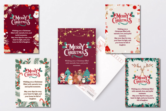 Elegant Christmas Card Bundle – 21 PNG
