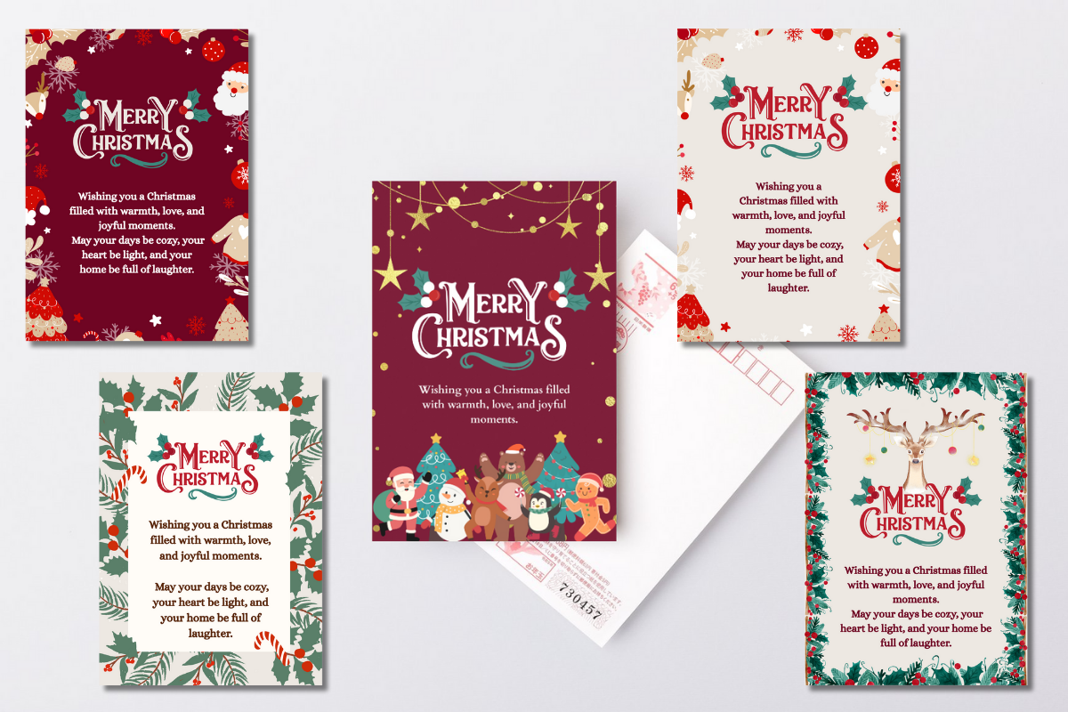 Elegant Christmas Card Bundle – 21 PNG