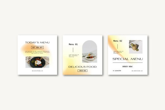 Preview of Food Restaurant Social Media Template food social media design template