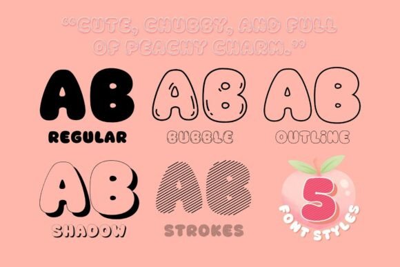 Fox Peachi Font PNG with transparent background - Preview 1