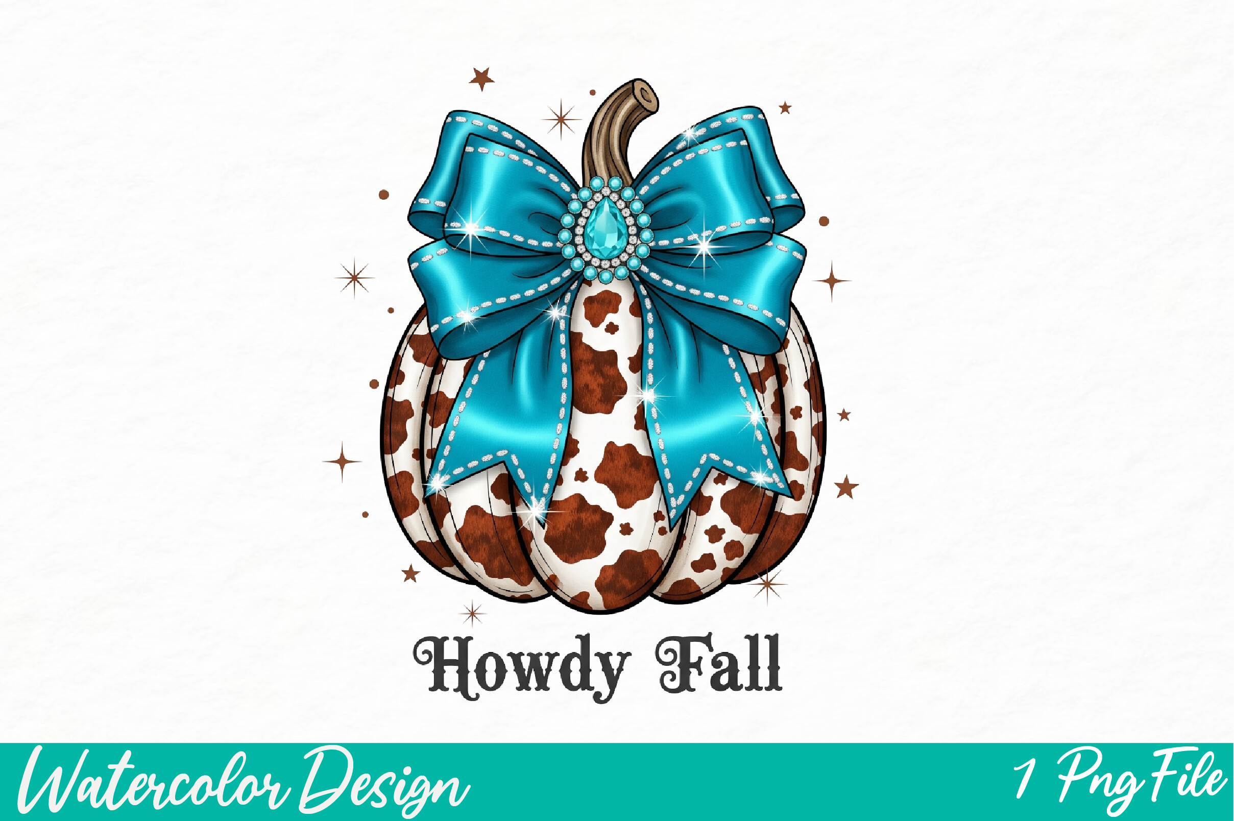 Howdy Fall Western Pumpkin Graphic by watercolor Design · Creative Fabrica
