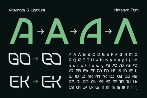 Nativera Font PNG with transparent background - Preview 6