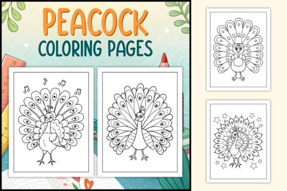 Peacock Coloring Pages for Kids