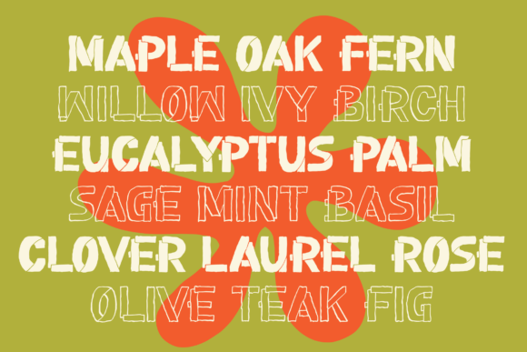 Petal Types Font PNG with transparent background - Preview 1