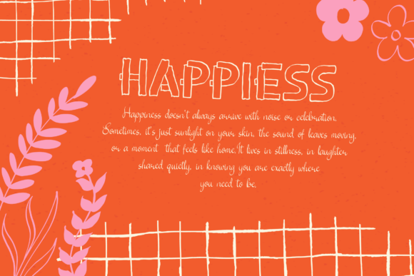 Petal Types Font PNG with transparent background - Preview 2