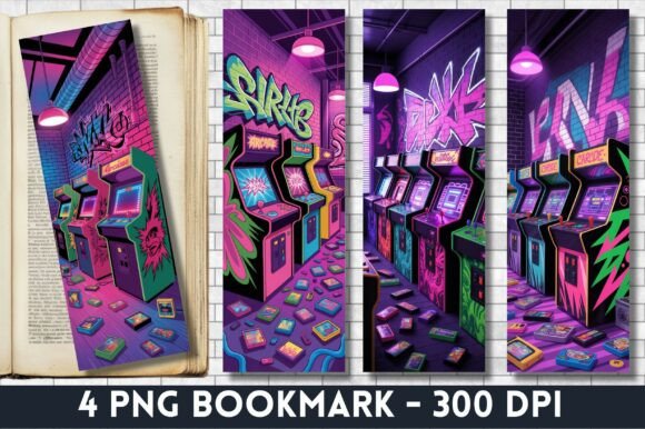 Pixel Art Retro Arcade Gaming Bookmark