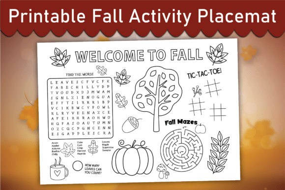 Printable Fall Activity Placemat