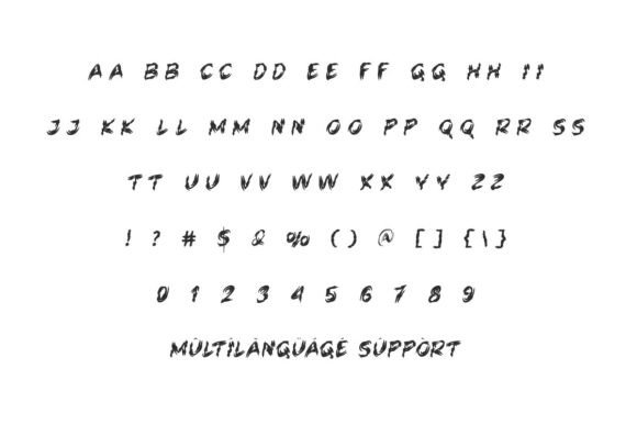 Scary Art Font font preview - 4