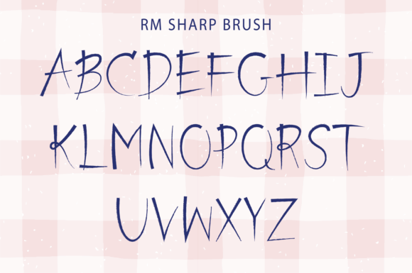 Sharp Brush Font PNG with transparent background - Preview 1