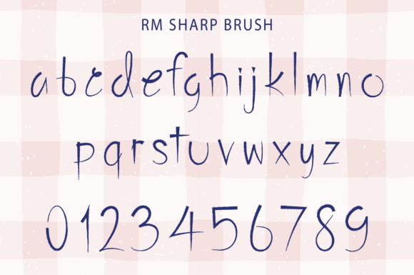 Sharp Brush Font PNG with transparent background - Preview 2