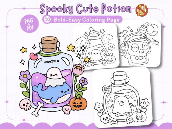 Spooky Cute Halloween Potion Ghost