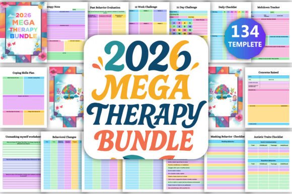🧠 2026 Mega Therapy Bundle Canva Graphic by munjixpro · Creative Fabrica