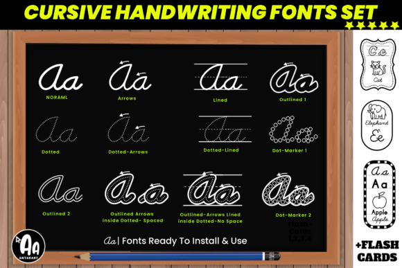 Abcd Cursive Lined1 Font - Preview 4