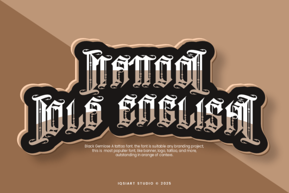 Black Gemlose Font - Preview 1