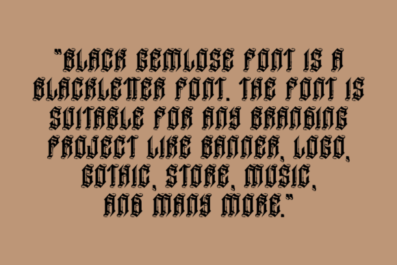 Black Gemlose Font - Preview 3