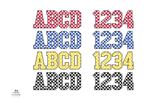 Checkered Army Bundle Font - Preview 4