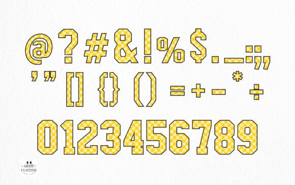 Checkered Back to School Font - Preview 2