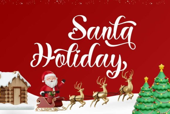 Christmas Balethy Font PNG with transparent background - Preview 2