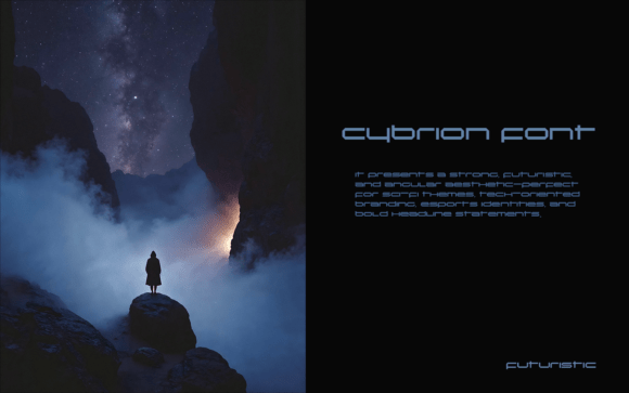 Cybrion Font PNG with transparent background - Preview 1