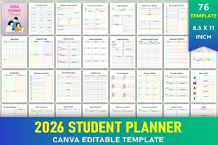 Editable 2026 Student Planner Graphic by KDP GALLERY · Creative Fabrica