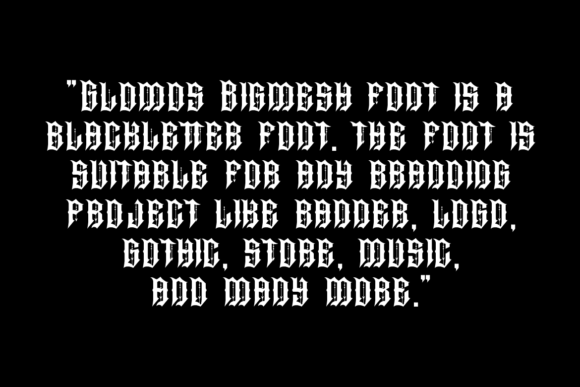 Glomos Bigmesh Font - Preview 3