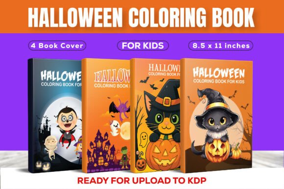 HALLOWEEN COLORING BOOK COVER for KIDS