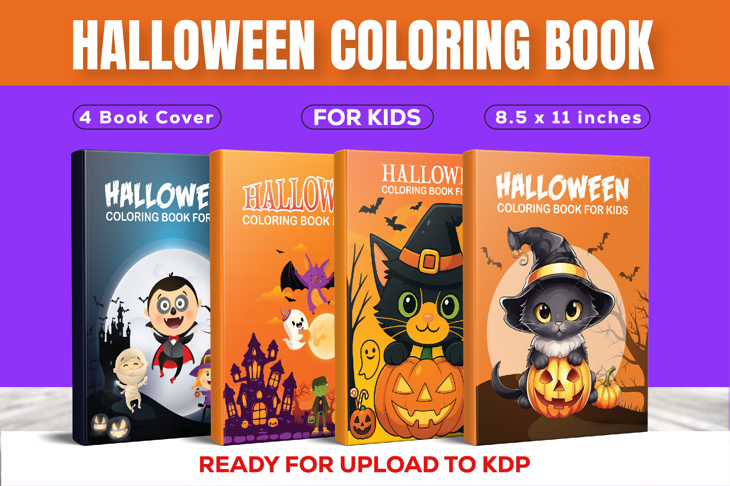 HALLOWEEN COLORING BOOK COVER for KIDS