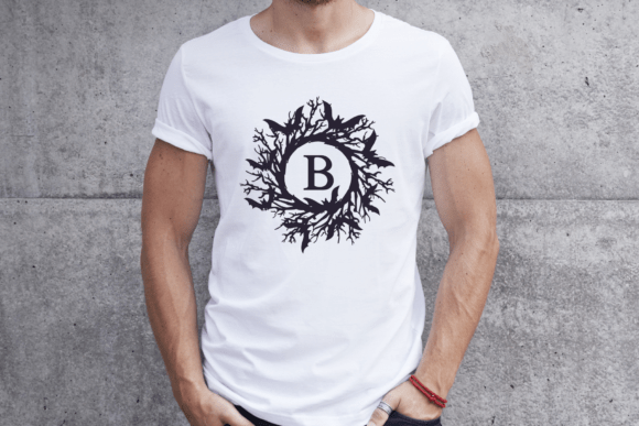 Halloween Bat Monogram Font - Preview 1