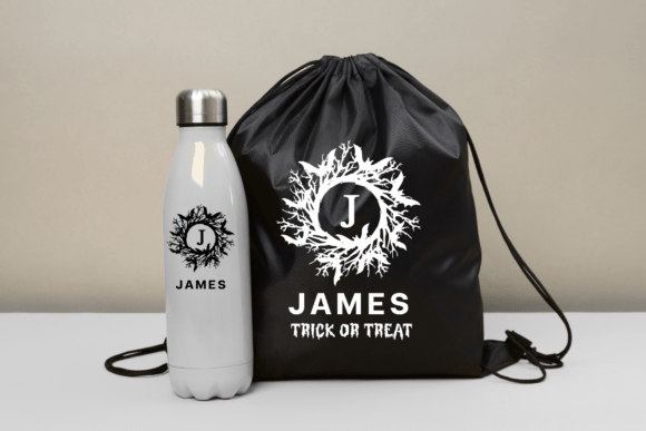 Halloween Bat Monogram Font - Preview 2